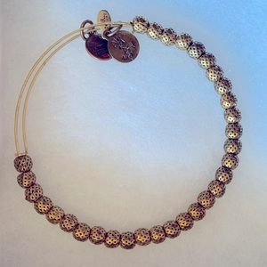 Alex and Ani gold beaded bangle